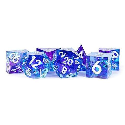 Handcrafted Sharp Resin Dice Set: Oceanic Flare (7)