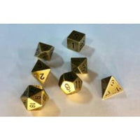 Chessex:  Metal Dark Metal Polyhedral 7 Die Set