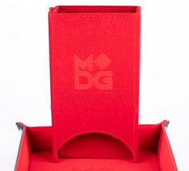 Fold Up Velvet Dice Tower - Red
