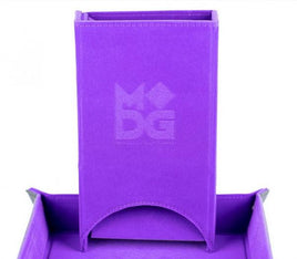 Fold Up Velvet Dice Tower - Purple