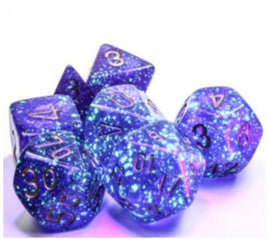Chessex: Polyhedral 7-Die Set: Borealis Royal Purple/gold Luminary