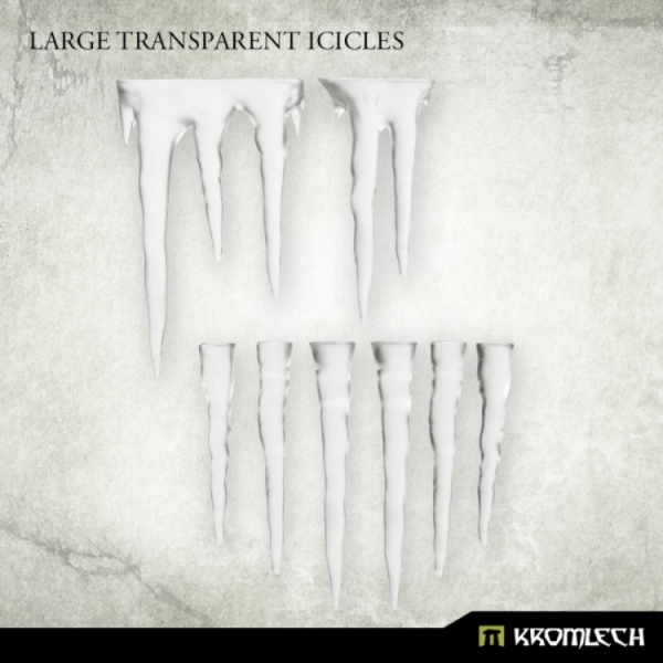 Kromlech Conversion Bitz: Large Transparent Icicles (8)