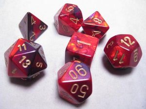 Chessex: Gemini RPG Dice - Polyhedral Purple-Red/Gold