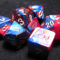 Chessex: Gemini RPG Dice - Polyhedral Blue-Red/Gold