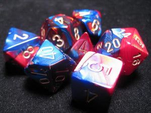 Chessex: Gemini RPG Dice - Polyhedral Blue-Red/Gold