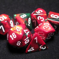 Chessex: Gemini RPG Dice - Polyhedral Green-Red/White