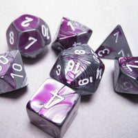 Chessex: Gemini RPG Dice - Polyhedral Purple-Steel/White
