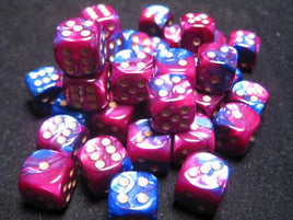 Chessex: Blue-Purple/Gold Gemini 12mm d6 (36)