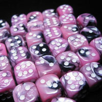Chessex: Pink-Black/White Gemini 12mm d6 (36)