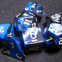 Chessex: Gemini RPG Dice - Polyhedral Black-Blue/Gold