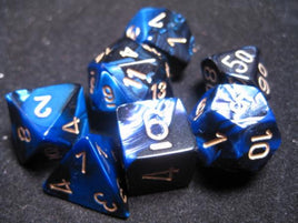 Chessex: Gemini RPG Dice - Polyhedral Black-Blue/Gold