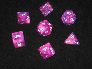 Chessex: Festive RPG Dice - Polyhedral Violet/White