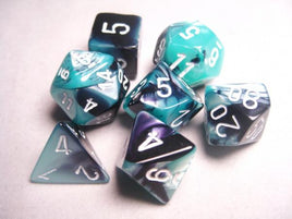 Chessex: Gemini RPG Dice - Polyhedral Black-Shell/White
