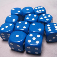 Chessex: Opaque 16mm Dice Set: Blue/White