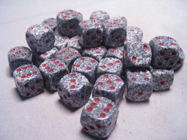 Chessex: Speckled Granite 12mm d6 (36)