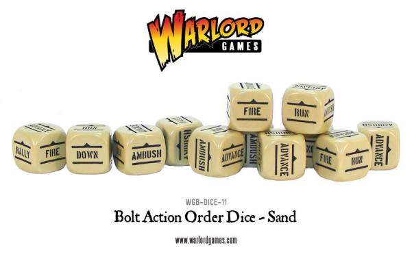 Bolt Action: Orders Dice - Sand