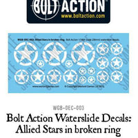 Bolt Action: Allied Stars in Broken Ring Decal Sheet